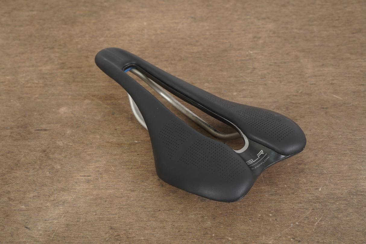 130mm Selle Italia SLR Superflow Titanium 316 Rail Road Saddle 166g