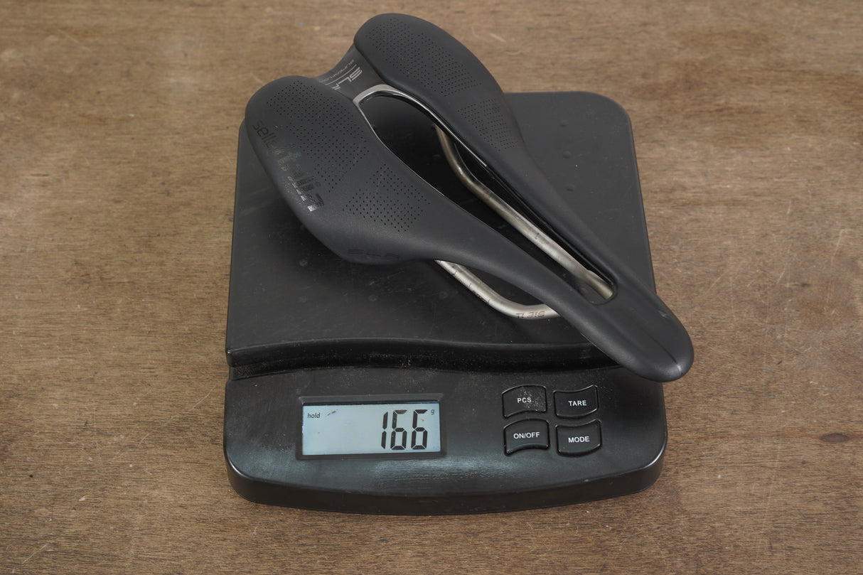 130mm Selle Italia SLR Superflow Titanium 316 Rail Road Saddle 166g
