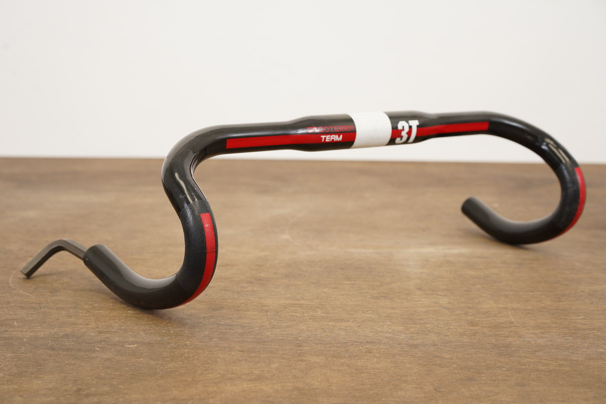 42cm 3T Ergoterra Team Carbon Compact Flared Gravel Handlebar 31.8mm