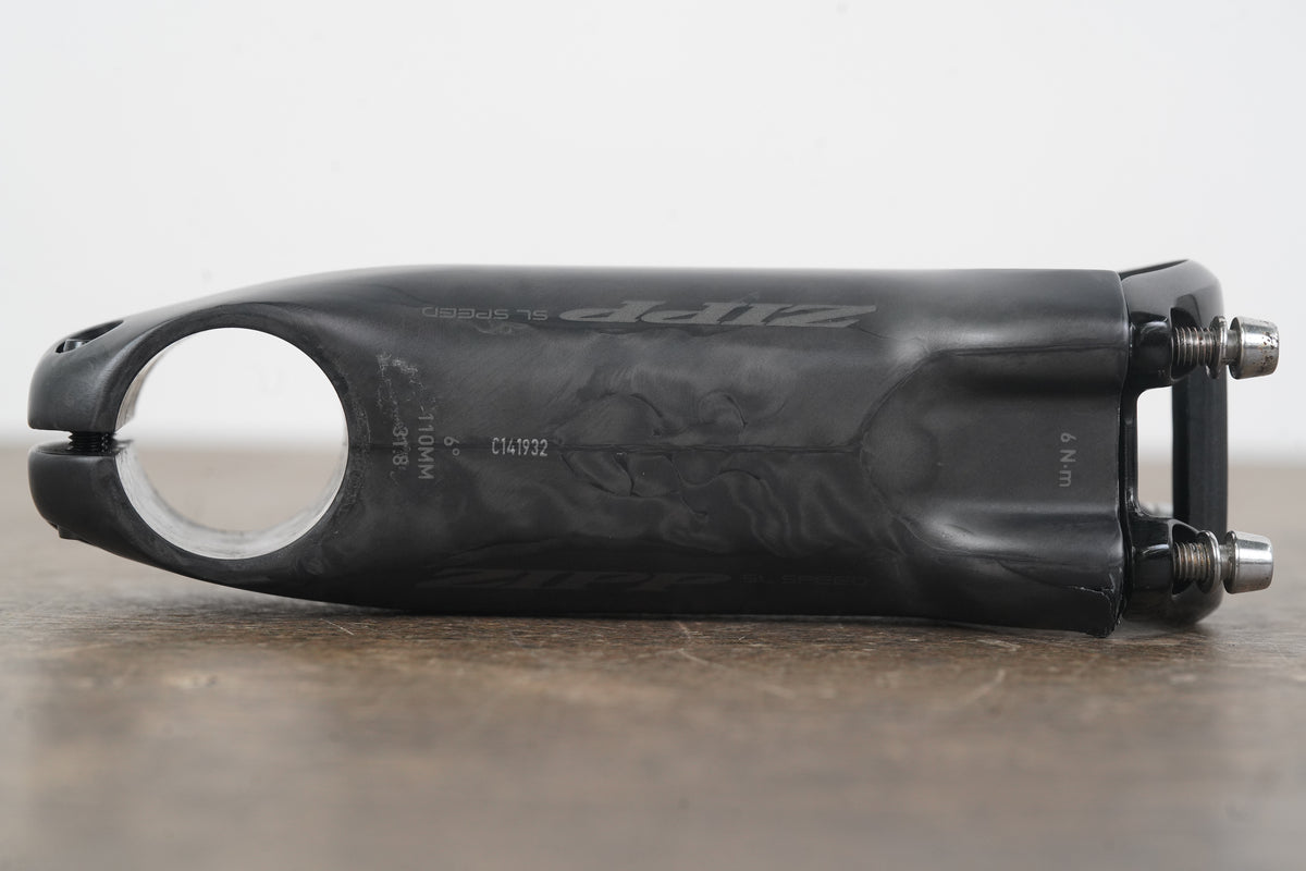 !WH CHECK! *Damaged* Zipp SL Speed 110mm ±6 Degree Carbon Road Stem 130g 1 1/8" 31.8mm