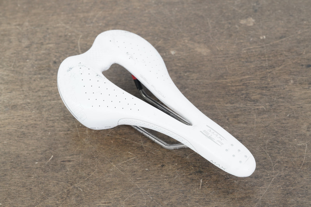 132mm Selle Italia SLR Max Gel Flow Ti 316 Rail Road Saddle 249g