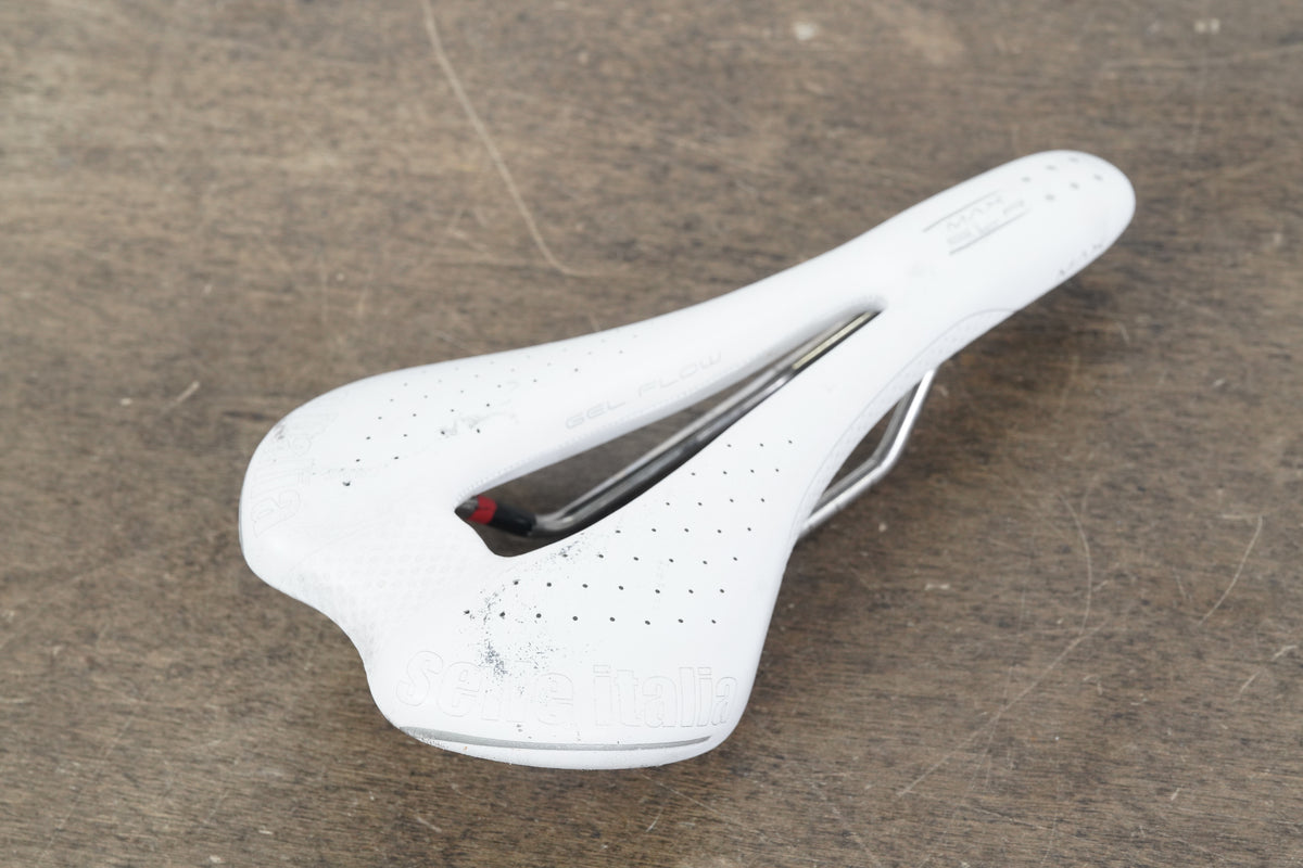 132mm Selle Italia SLR Max Gel Flow Ti 316 Rail Road Saddle 249g
