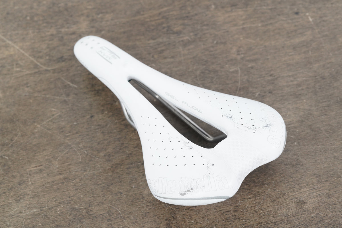 132mm Selle Italia SLR Max Gel Flow Ti 316 Rail Road Saddle 249g