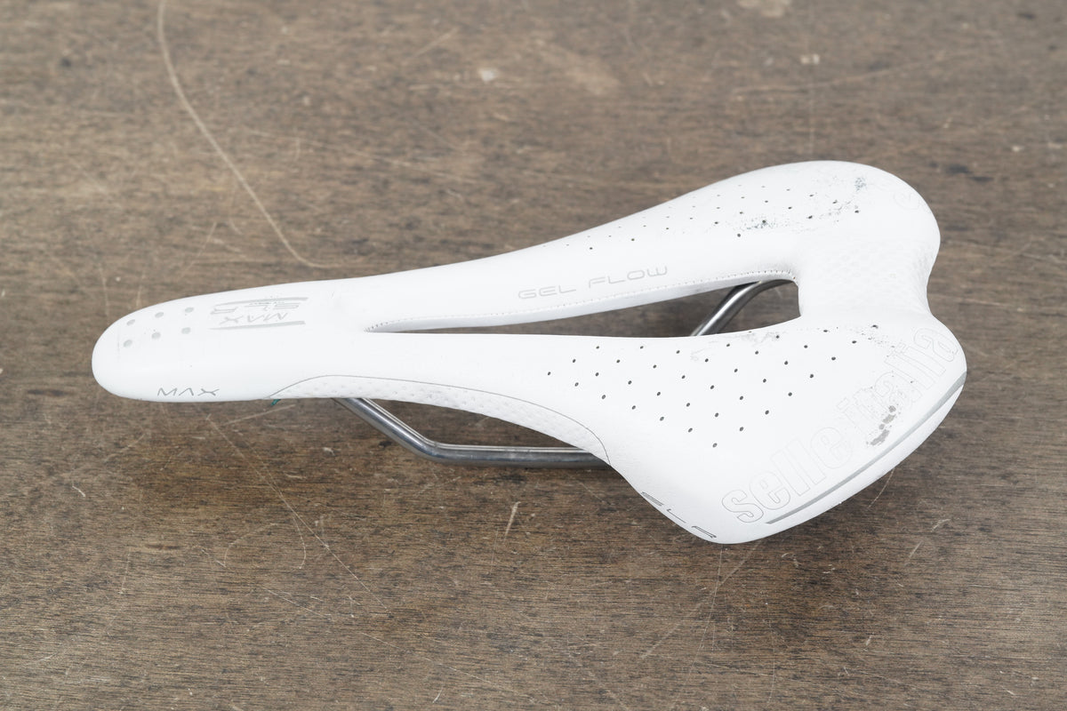 132mm Selle Italia SLR Max Gel Flow Ti 316 Rail Road Saddle 249g