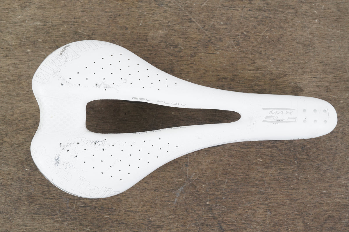 132mm Selle Italia SLR Max Gel Flow Ti 316 Rail Road Saddle 249g