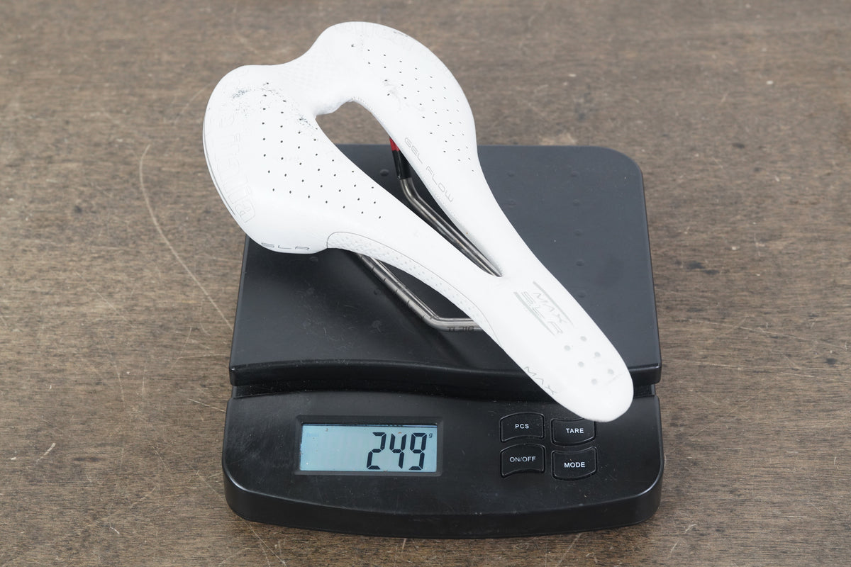 132mm Selle Italia SLR Max Gel Flow Ti 316 Rail Road Saddle 249g