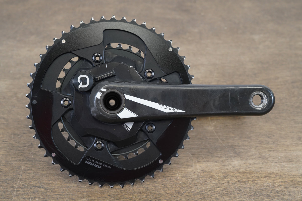 170mm 50/34T GXP Quarq Riken Carbon Power Meter Road Crankset 802g