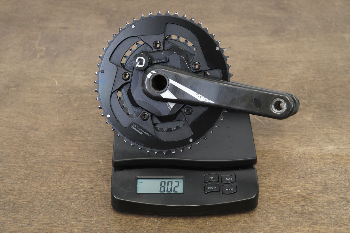170mm 50/34T GXP Quarq Riken Carbon Power Meter Road Crankset 802g