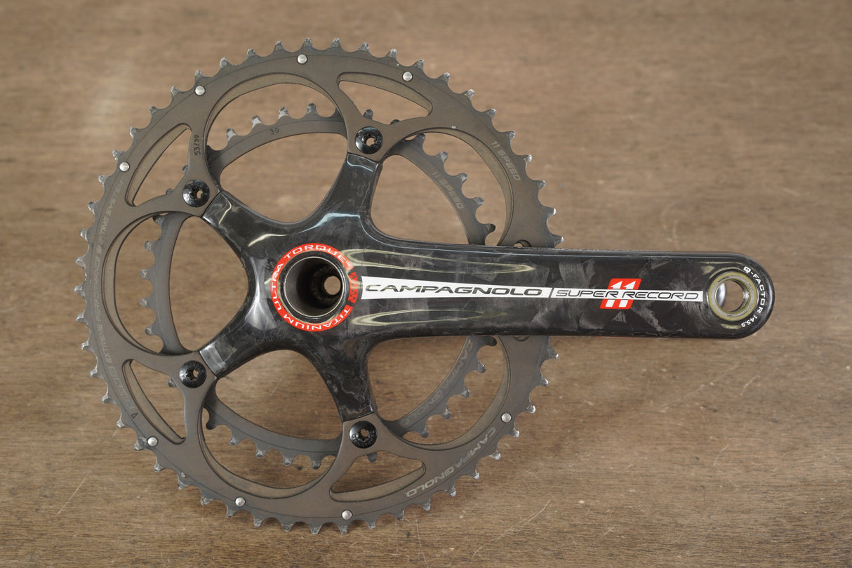 175mm 53/39T Campagnolo Super Record 11 Speed Carbon Titanium Crankset