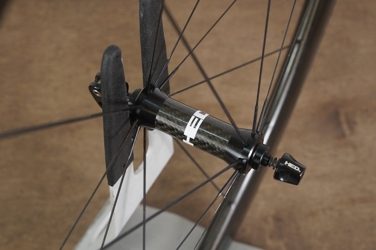 HED Jet 5 SCT CycleOps G3 Carbon Tubular Rim Brake Road Wheelset 11 Speed