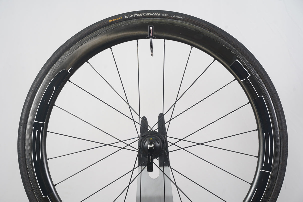 HED Jet 5 SCT CycleOps G3 Carbon Tubular Rim Brake Road Wheelset 11 Speed