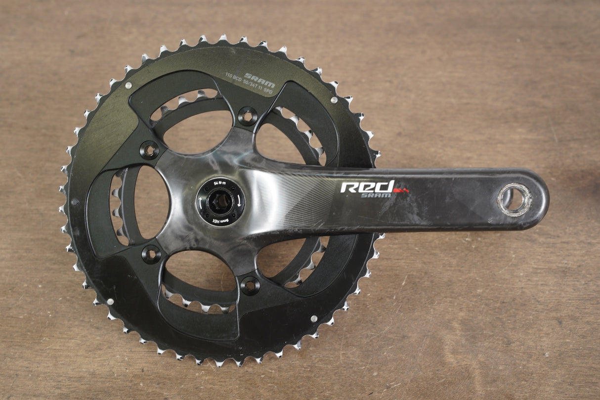 175mm 50/34T BB30 SRAM Red 22 Carbon Crankset