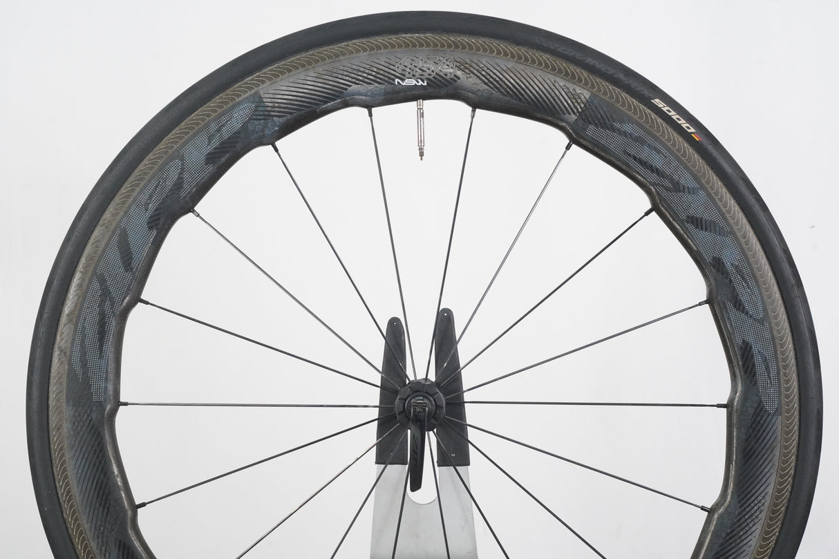 FRONT Zipp 454 NSW Cognition Carbon Tubeless Clincher Rim Brake Wheel
