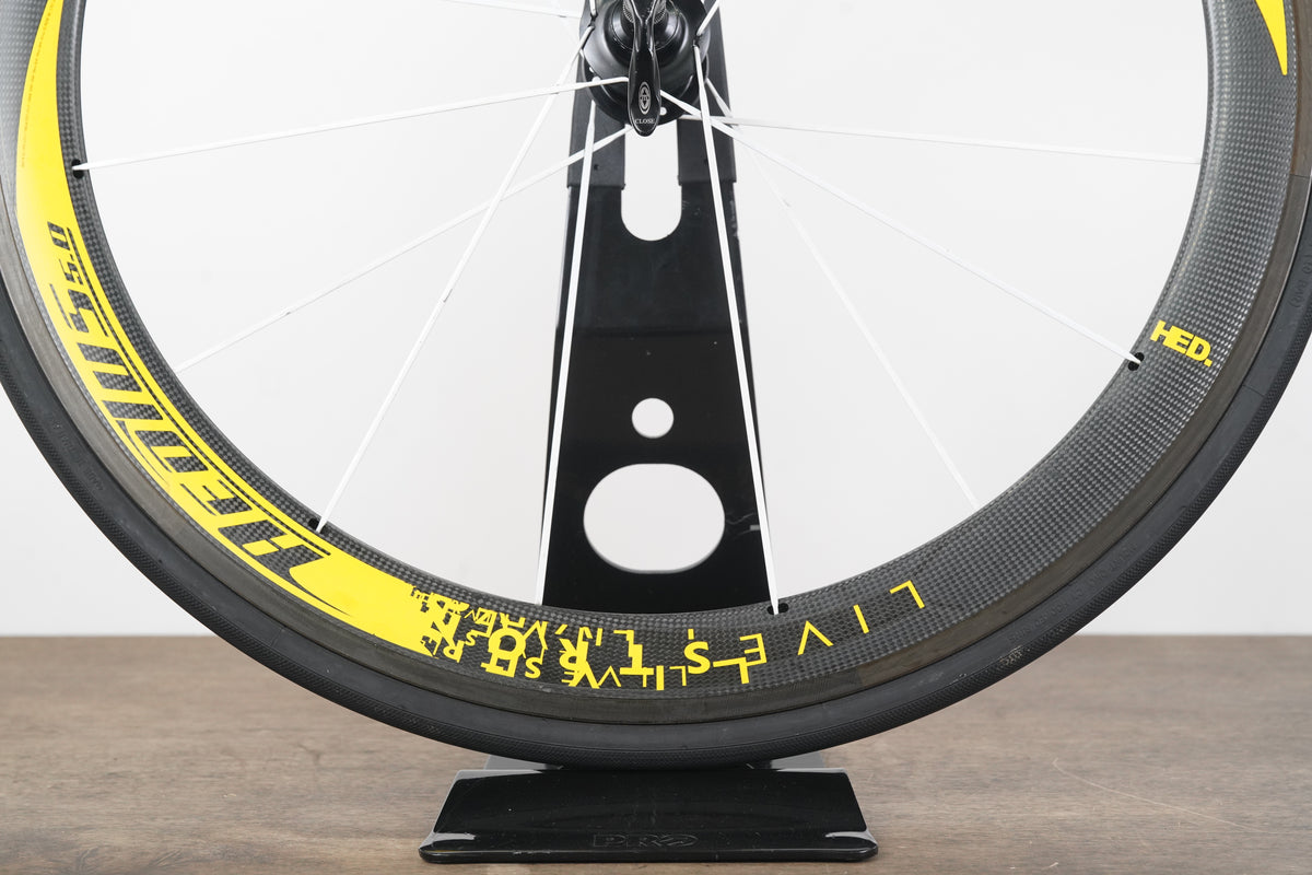 Bontrager Aeolus 5.0 Livestrong Edition Carbon Tubular Rim Brake Wheelset 10 Speed