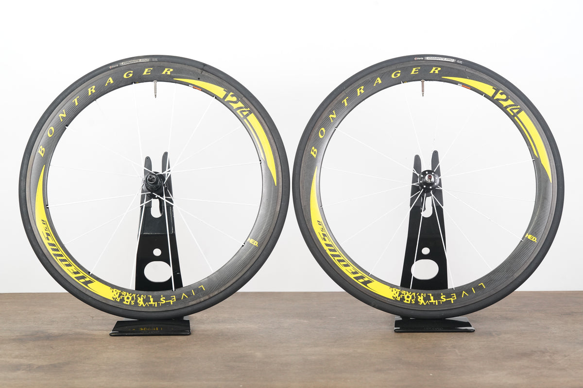 Bontrager Aeolus 5.0 Livestrong Edition Carbon Tubular Rim Brake Wheelset 10 Speed