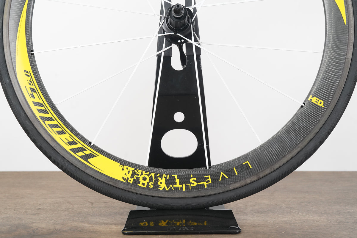 Bontrager Aeolus 5.0 Livestrong Edition Carbon Tubular Rim Brake Wheelset 10 Speed