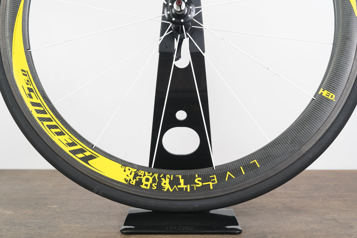 Bontrager Aeolus 5.0 Livestrong Edition Carbon Tubular Rim Brake Wheelset 10 Speed
