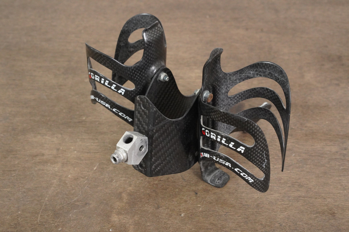 (2) XLAB Gorilla Carbon Bottle Cages + Carbon Wing Water Bottle Cage Mount