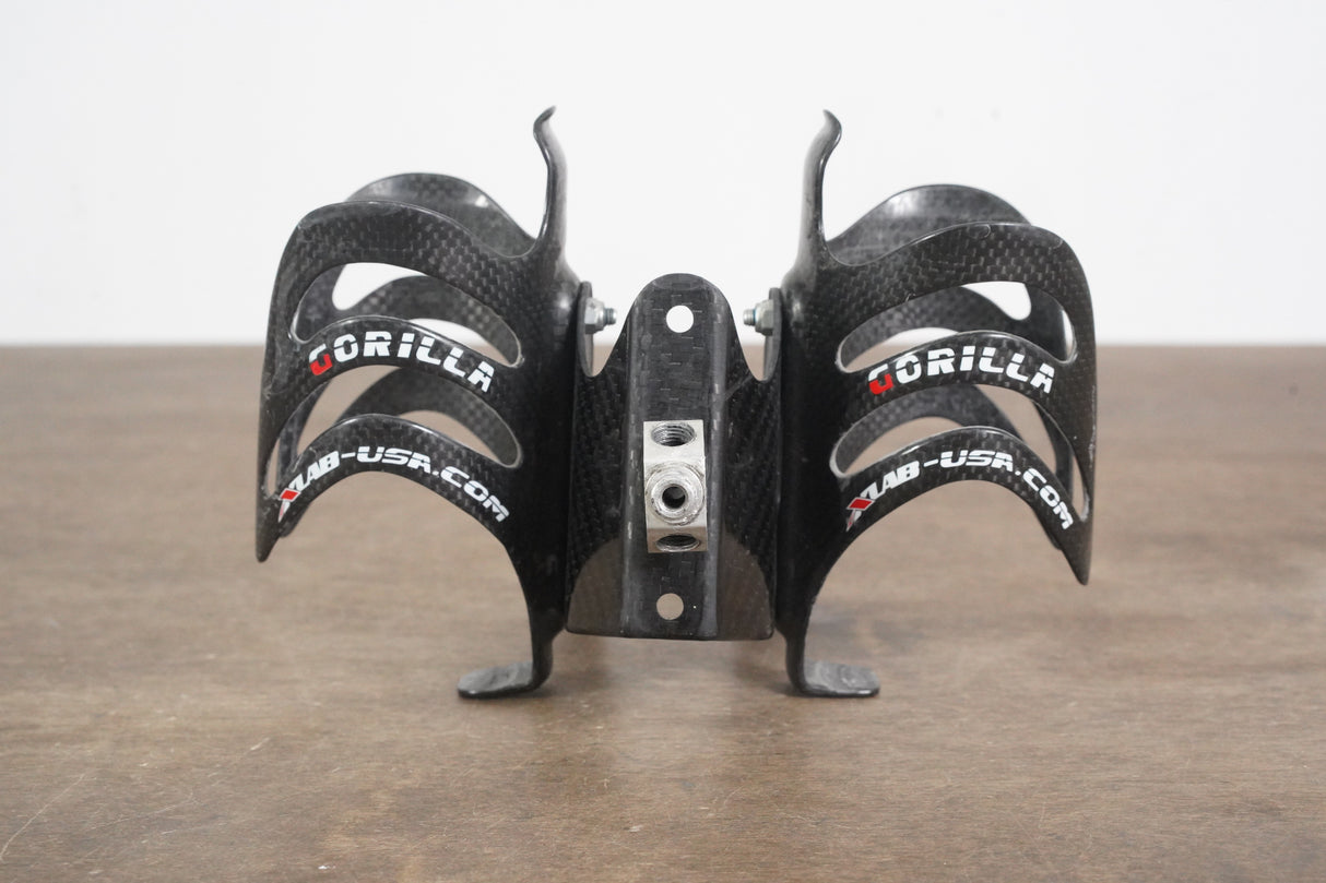 (2) XLAB Gorilla Carbon Bottle Cages + Carbon Wing Water Bottle Cage Mount