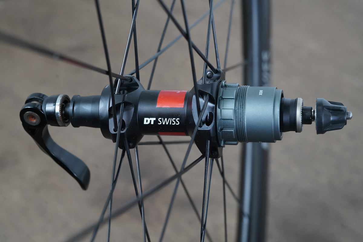 DT Swiss PRC 1400 Carbon Tubeless Clincher Rim Brake Wheelset SRAM XDR 12 Speed