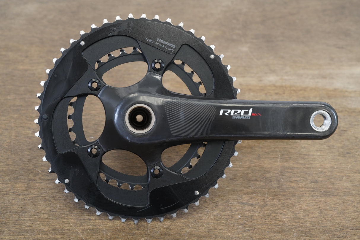 172.5mm 50/34T GXP SRAM Red 22 Carbon Road Crankset 565g