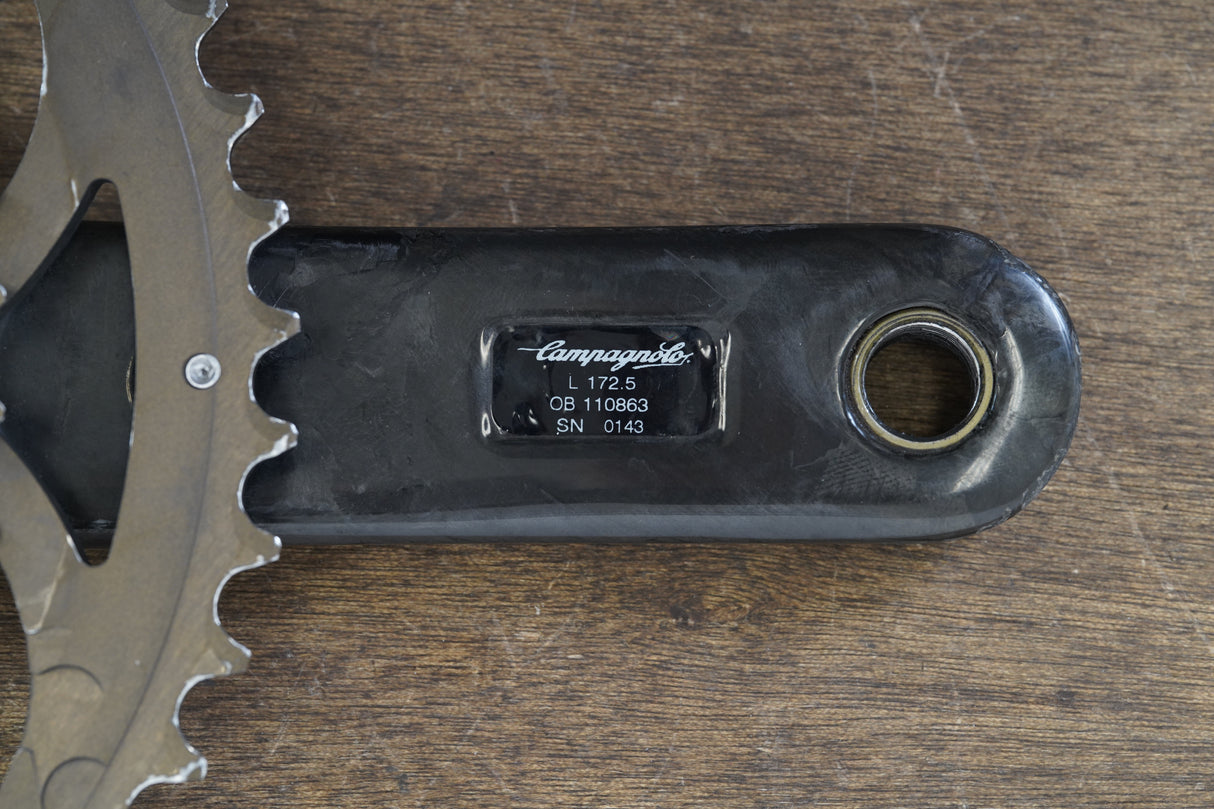 172.5mm 50/34T Campagnolo Super Record Titanium 11 Speed Carbon Crankset