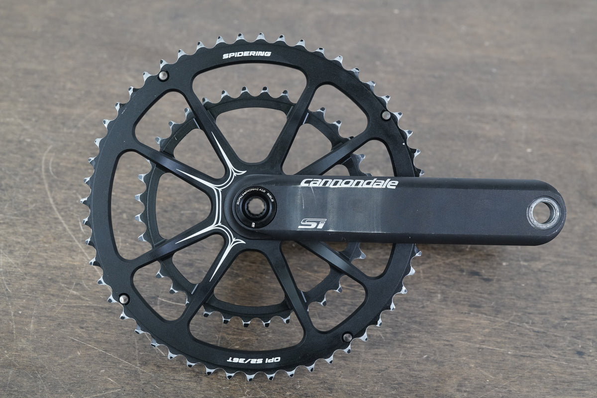 172.5mm 52/36T BB30 Cannondale Si Spidering Hollowgram Road Crankset 621g