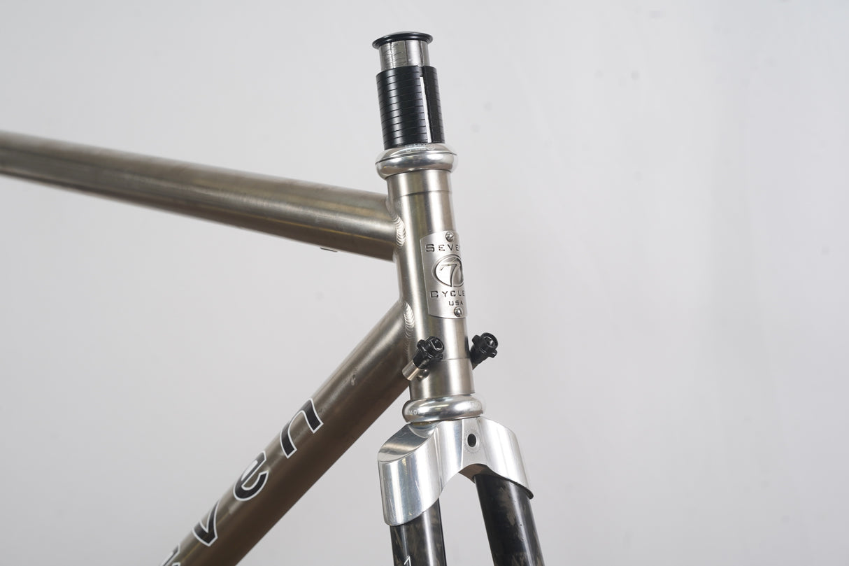 54cm Seven Axiom S Wound Up Titanium Rim Brake Road Frameset