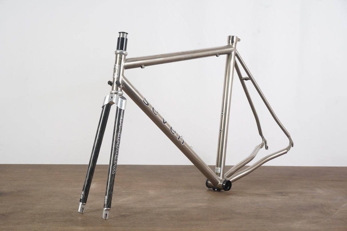54cm Seven Axiom S Wound Up Titanium Rim Brake Road Frameset