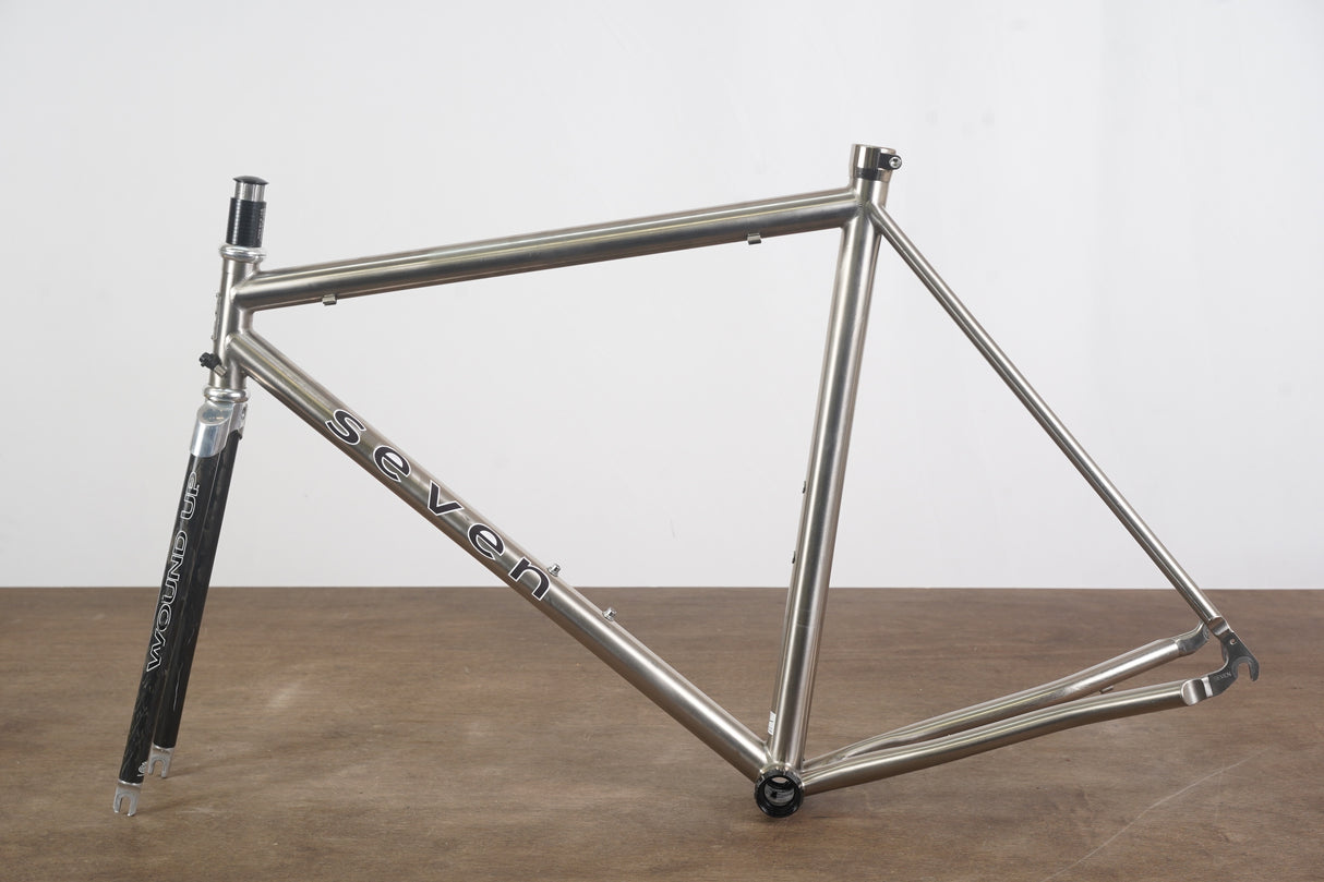 54cm Seven Axiom S Wound Up Titanium Rim Brake Road Frameset