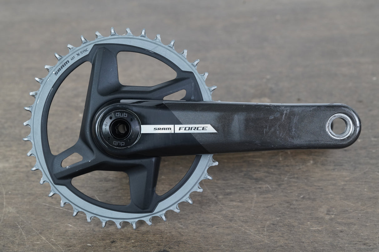 172.5mm 40T 1x DUB SRAM Force AXS D2 12 Speed Road Crankset 597g