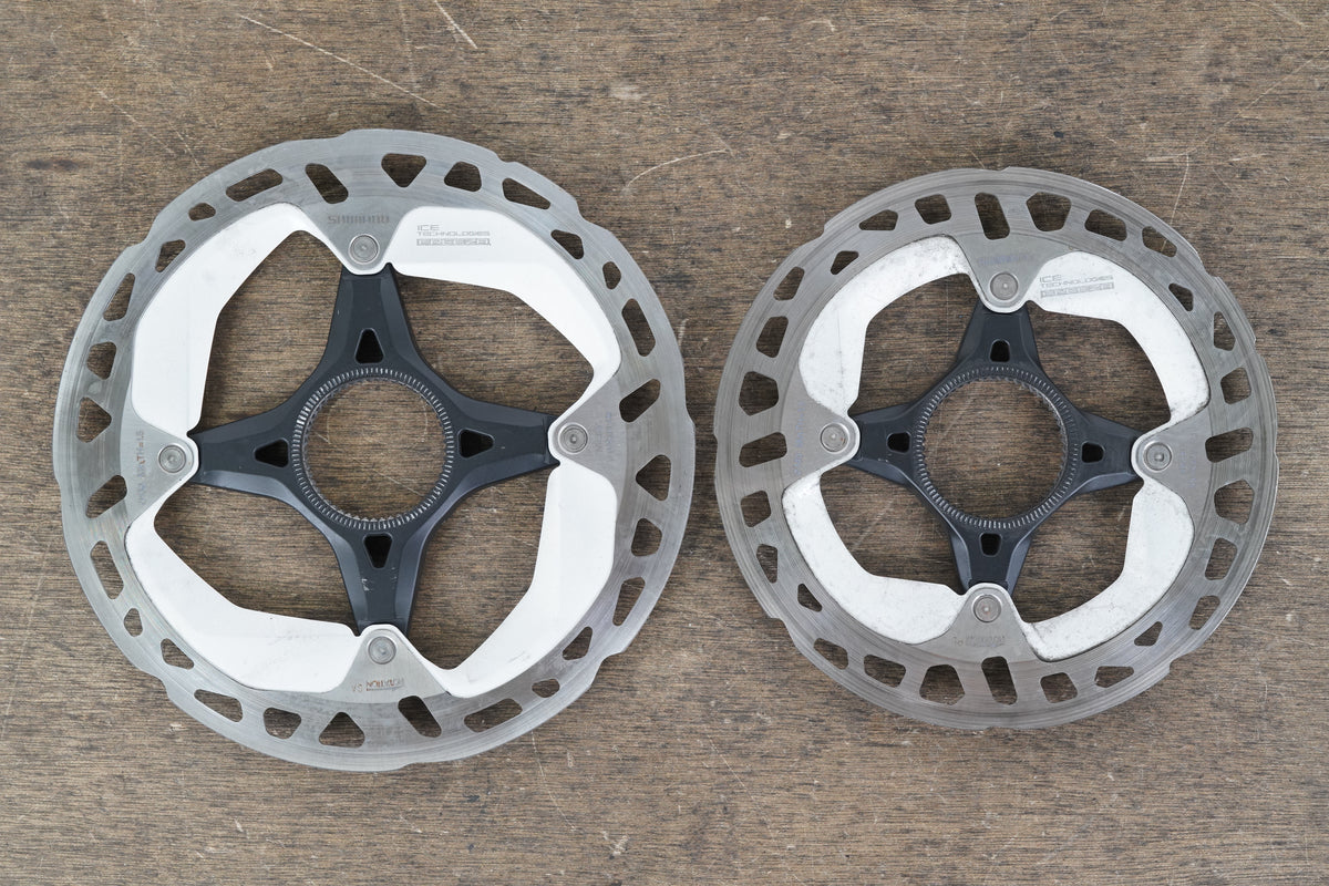 (2) 160mm/140mm Shimano XT RT-MT800 Center Lock Disc Brake Road CX MTB Rotors