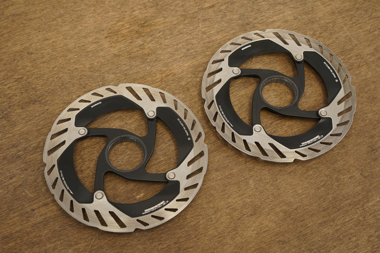 (2) 160mm Shimano Dura-Ace RT-CL900-160 Center Lock Disc Brake Rotors CL 900