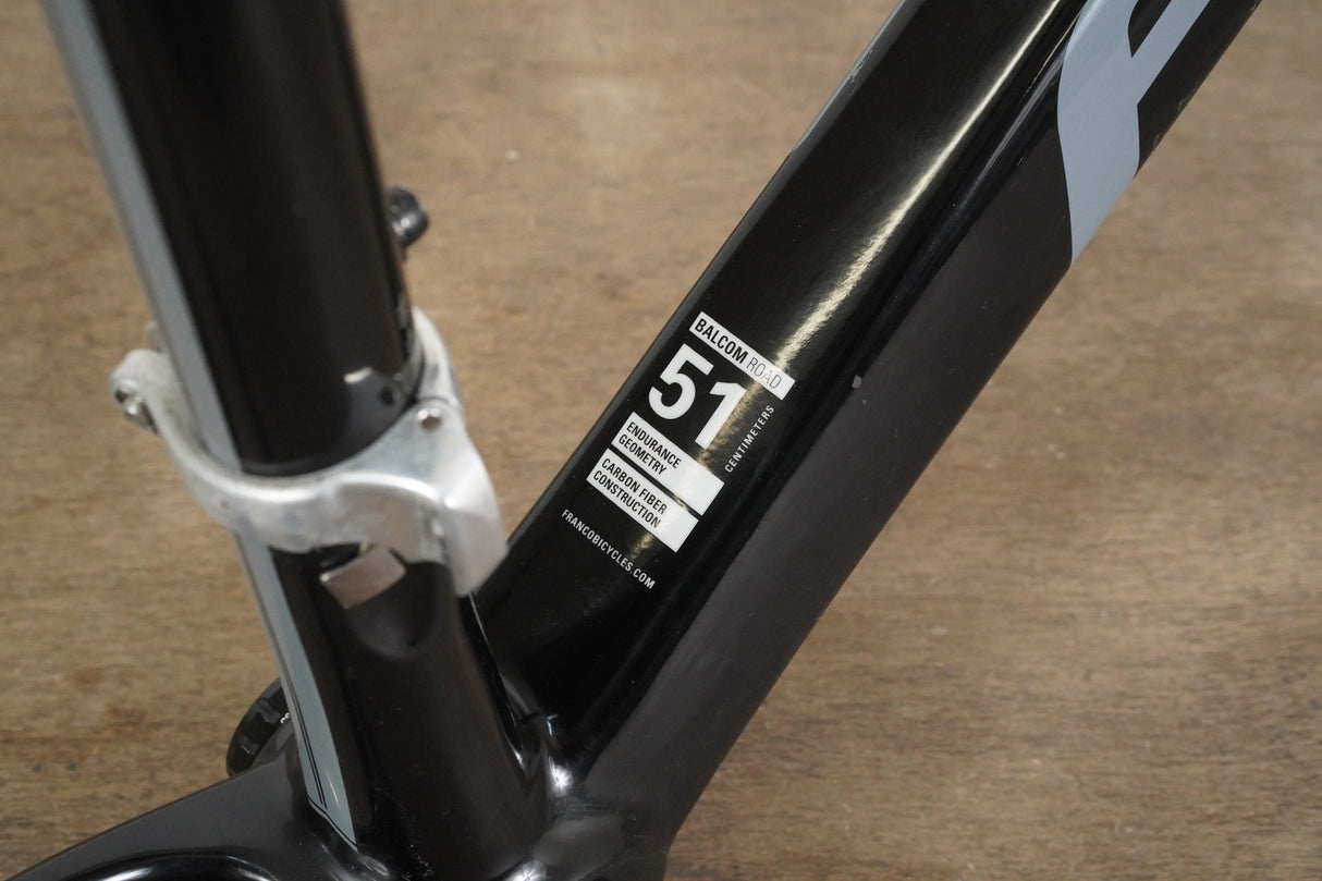 *Damaged* 51cm Franco Balcom Carbon Rim Brake Frameset