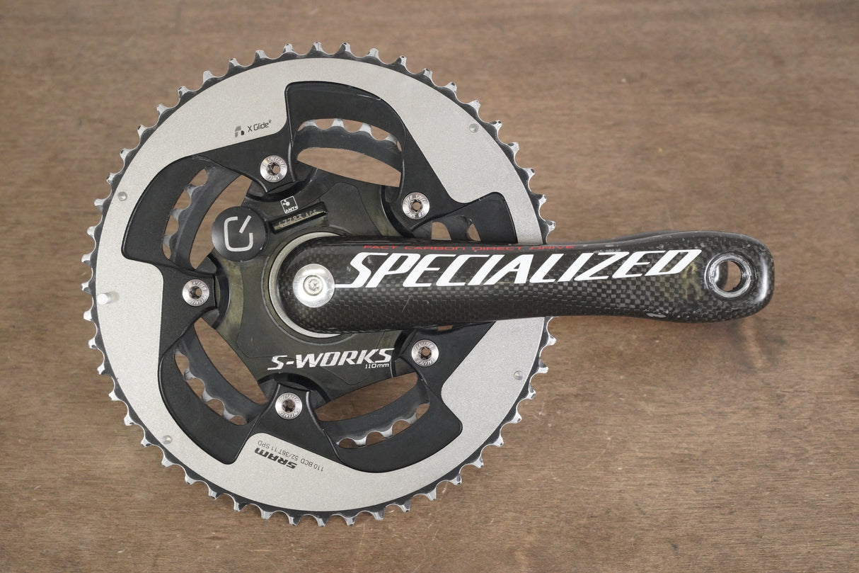 175mm 52/36T BB30 Specialized S-WORKS Quarq Power Meter Carbon Crankset