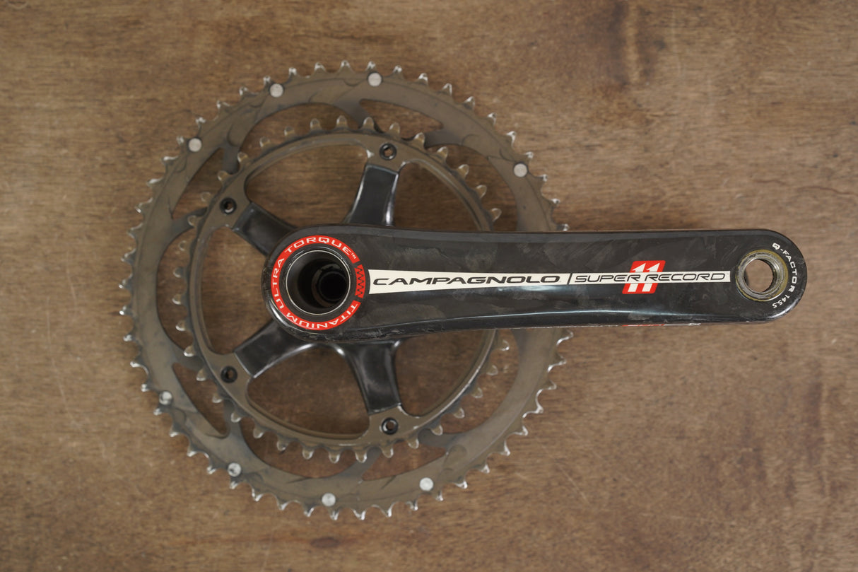 172.5mm 53/39T Campagnolo Super Record Titanium 11 Speed Carbon Crankset