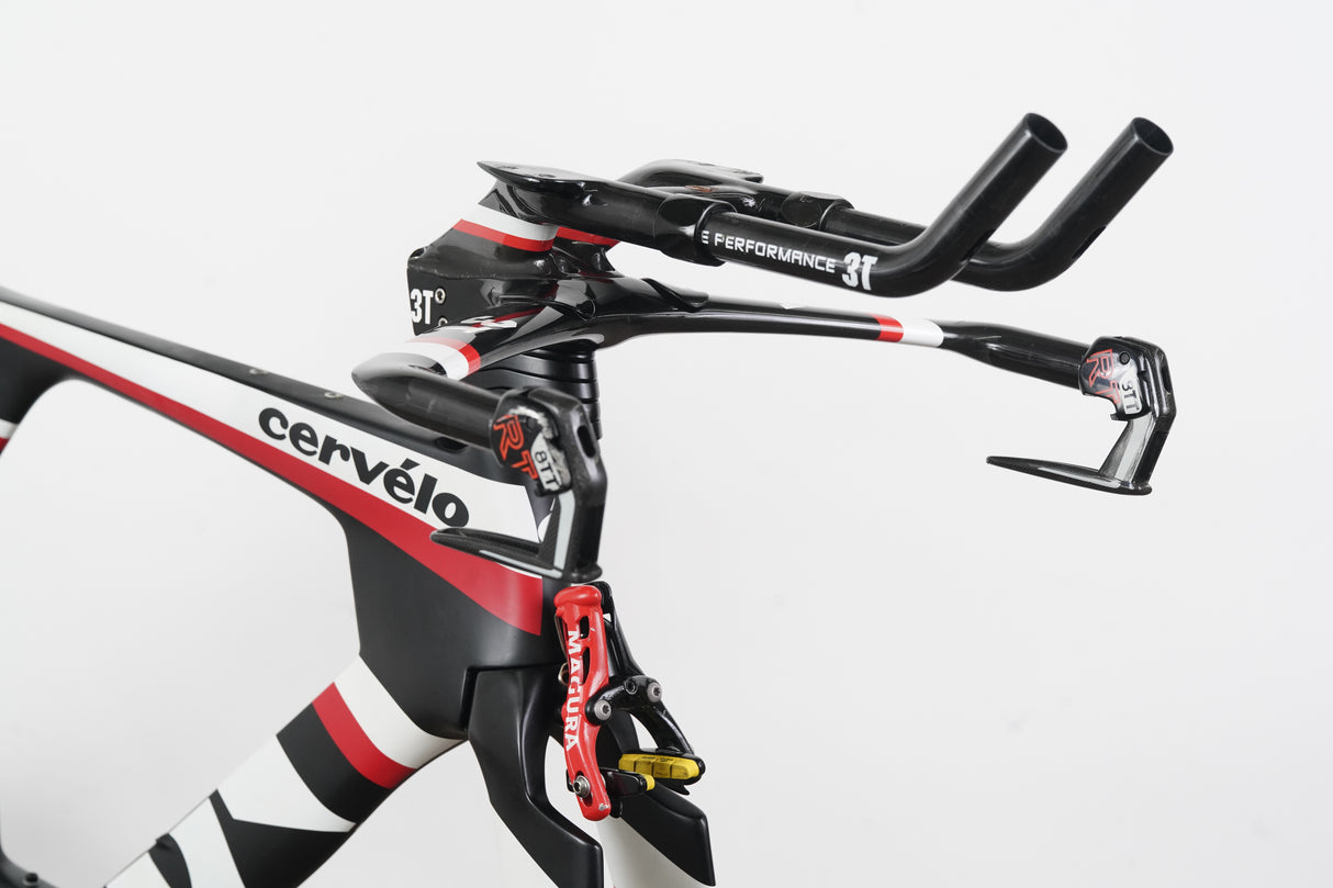 54cm Cervelo P5 TT Triathlon Carbon Rim Brake Frameset + Magura + Handlebar
