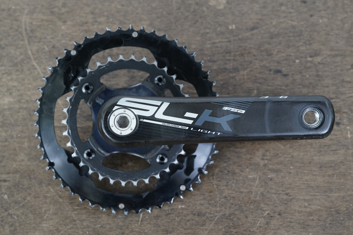 172.5mm 50/34T BB386 FSA SL-K Light Carbon Road Crankset SLK 586g