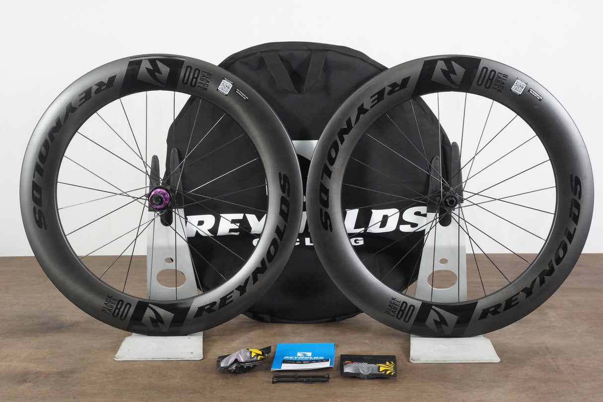 NEW Reynolds Blacklabel Aero 80 Carbon Tubeless Disc Wheelset + Bag