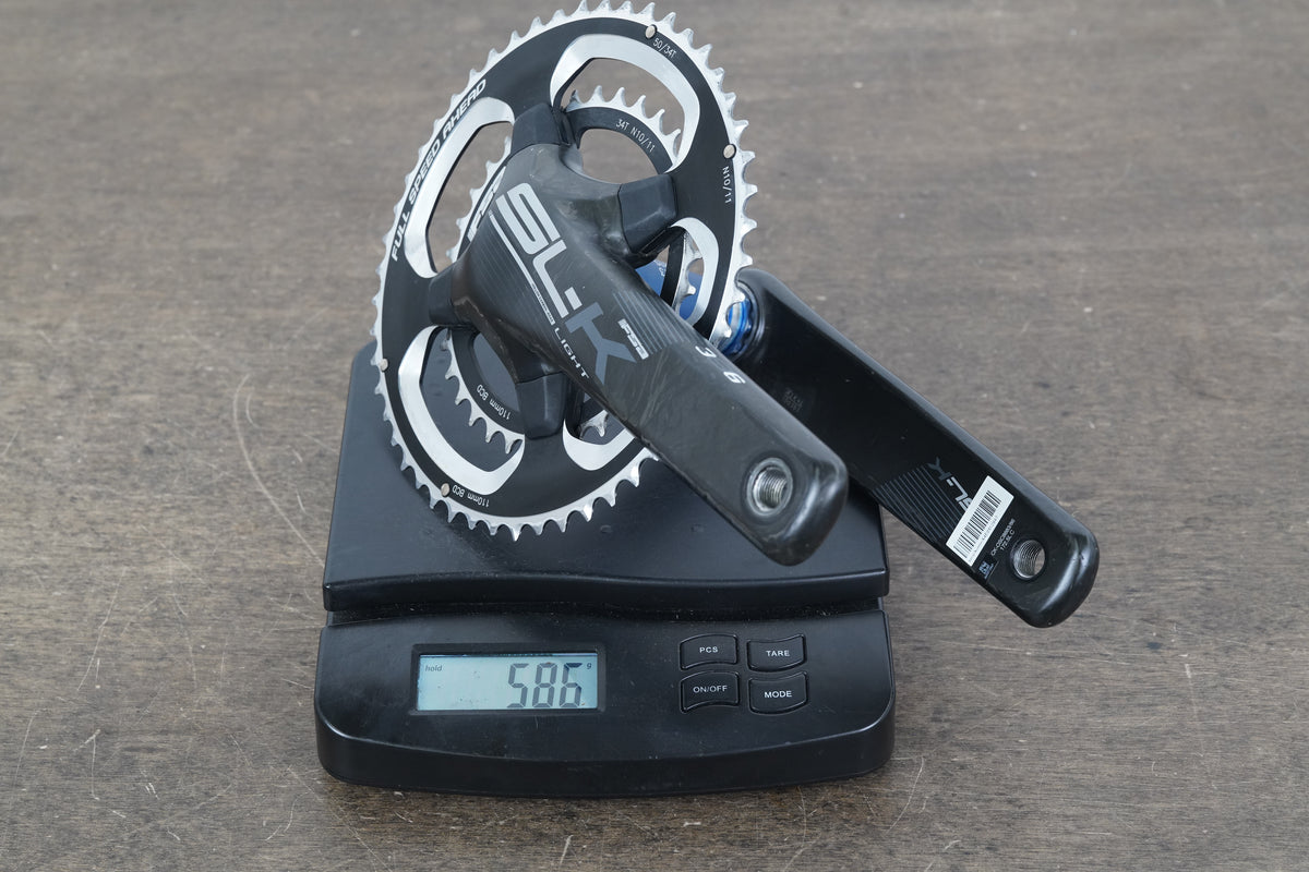 172.5mm 50/34T BB386 FSA SL-K Light Carbon Road Crankset SLK 586g