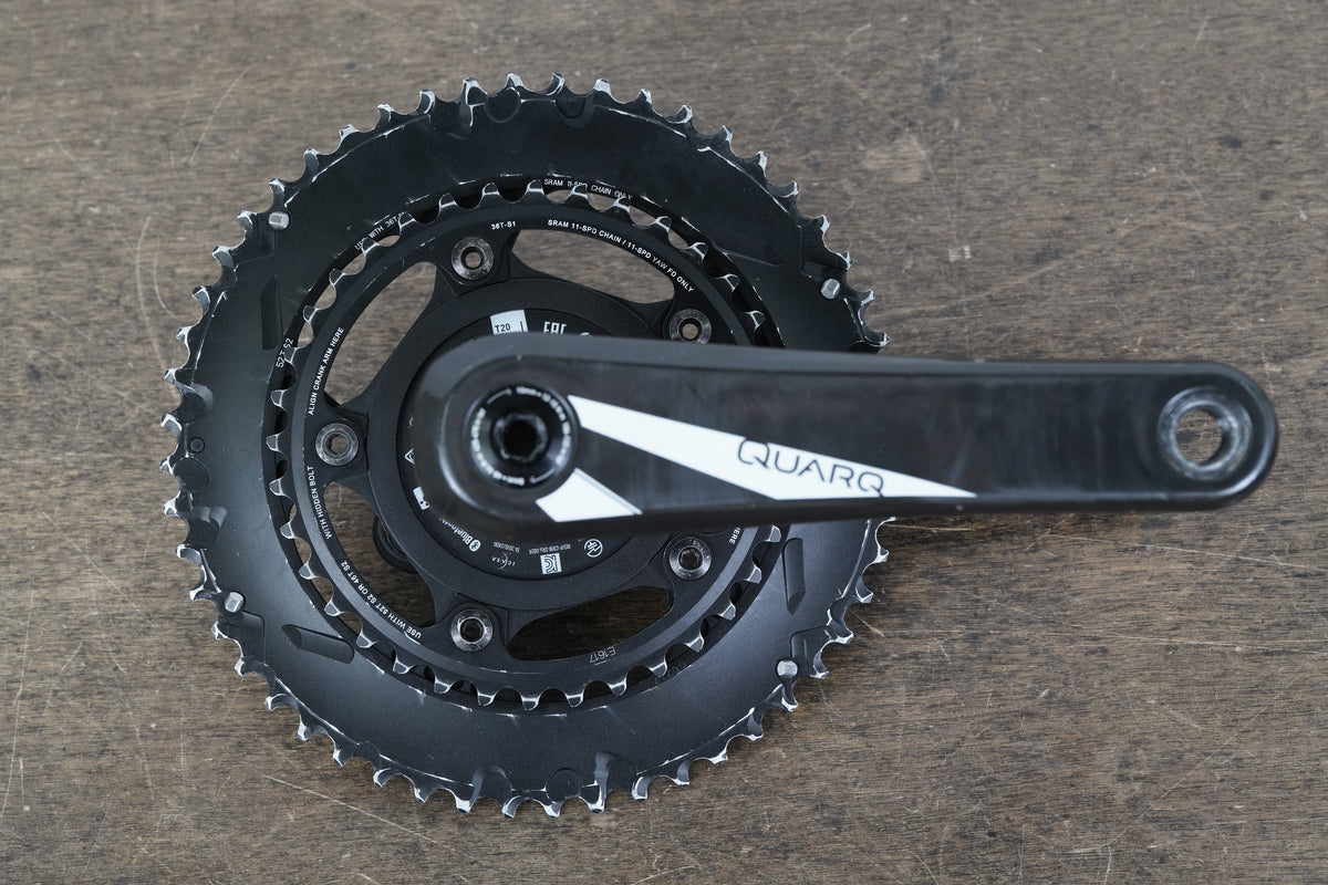 165mm 52/36T GXP Quarq DZero AXS Power Meter Road Crankset 747g