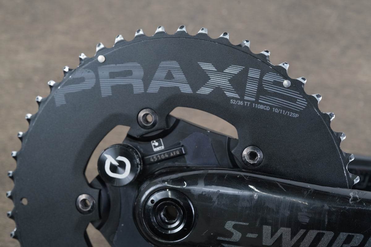 172.5mm 52/36T BB30 Specialized S-WORKS Quarq Power Meter Crankset 689g