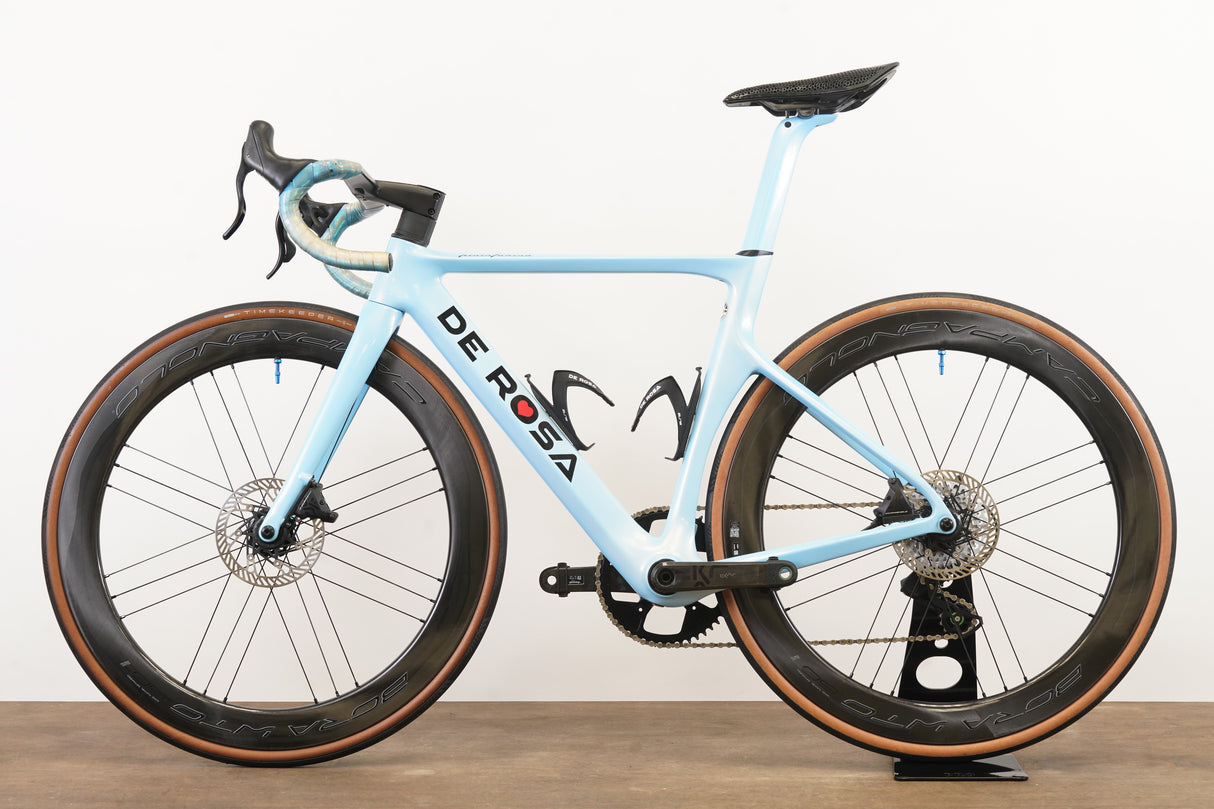 48cm De Rosa SK Pininfarina Campagnolo Ekar Bora WTO Carbon Disc Brake Road Bike