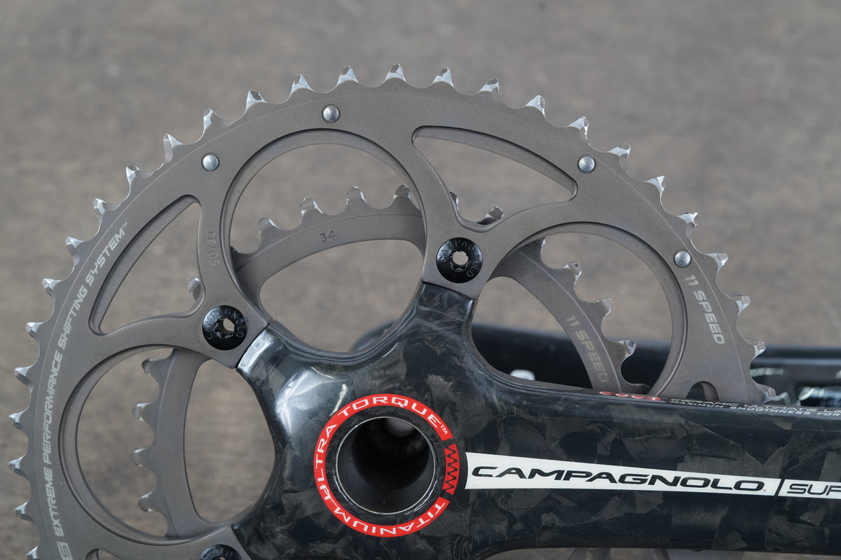 172.5mm 50/34T Campagnolo Super Record Titanium 11 Speed Carbon Crankset (Copy)