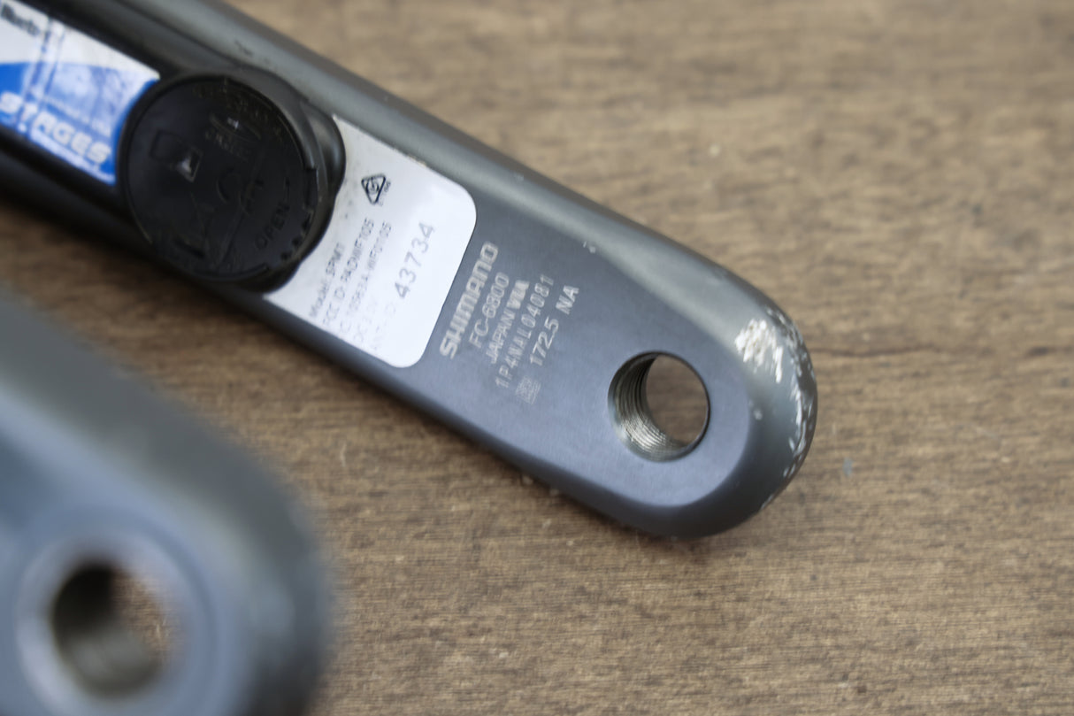 172.5mm 53/39T Shimano Ultegra FC-6800 11 Speed Stages Power Meter Crankset