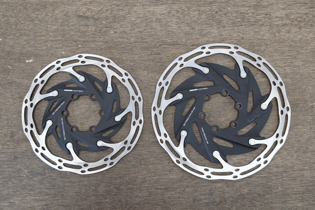 (2) 160mm 140mm SRAM CenterLine CLX-R Center Lock Disc Brake Rotors
