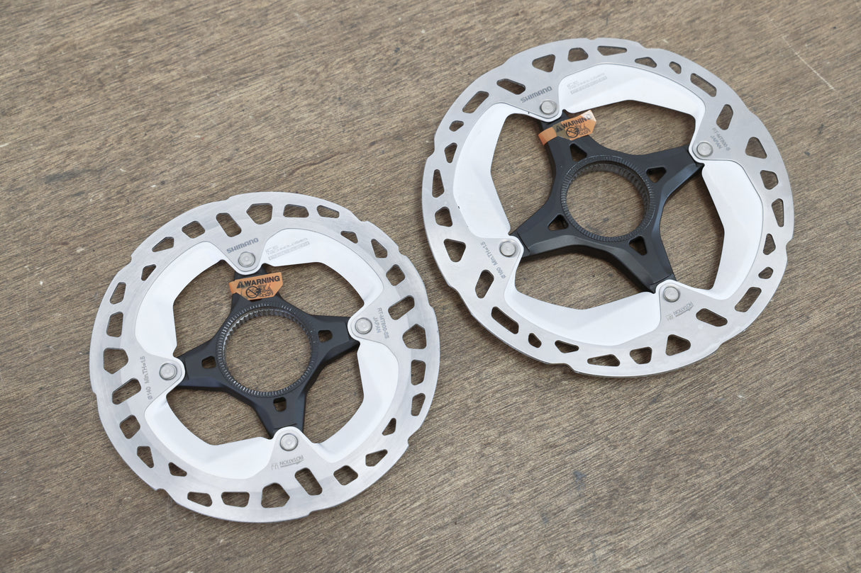 (2) 160mm/140mm Shimano XT RT-MT800 Center Lock Disc Brake Road CX MTB Rotors