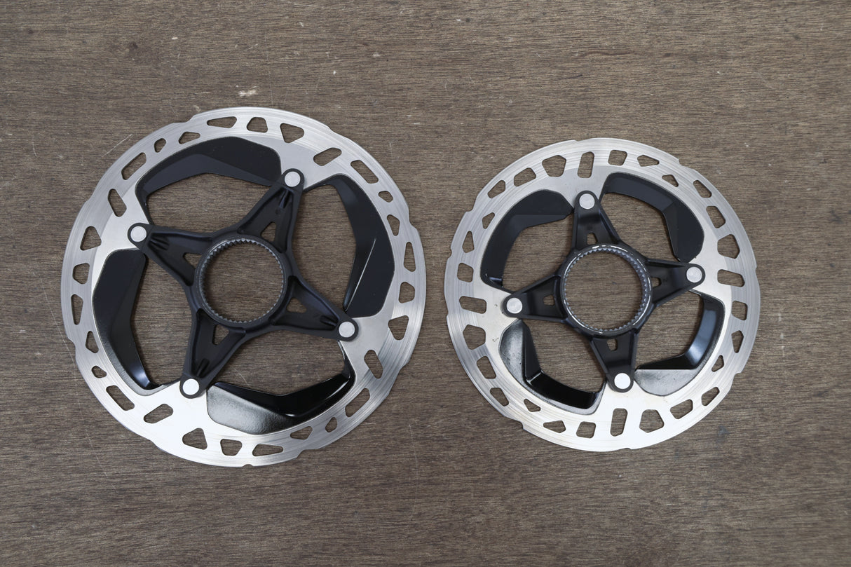 (2) 160mm/140mm Shimano XTR RT-MT900-S Center Lock Disc Brake Rotors