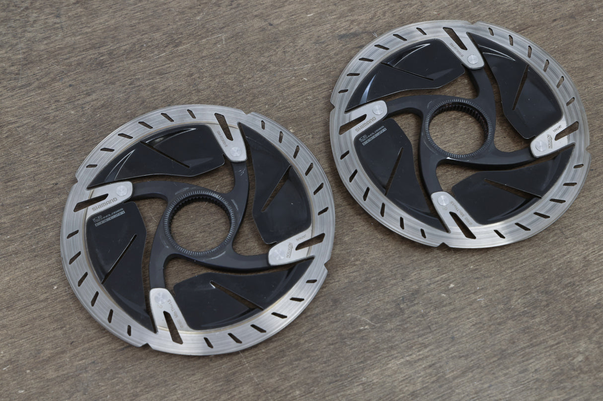 (2) 160mm Shimano Dura-Ace SM-RT900-S Center Lock Disc Brake Rotors