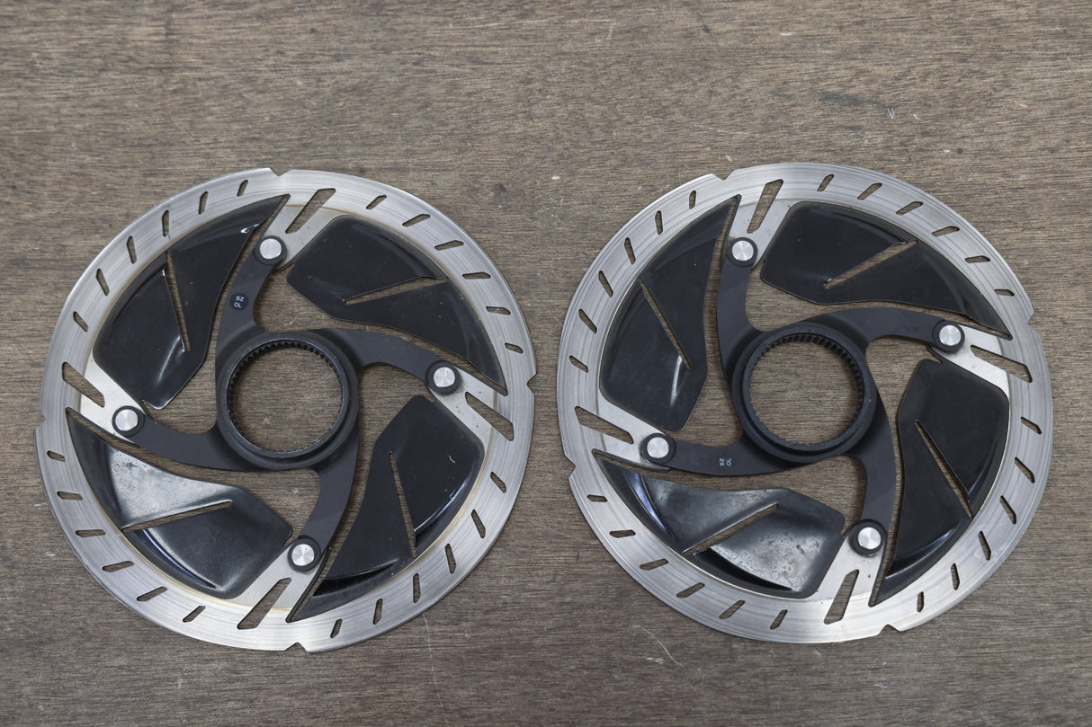 (2) 160mm Shimano Dura-Ace SM-RT900-S Center Lock Disc Brake Rotors